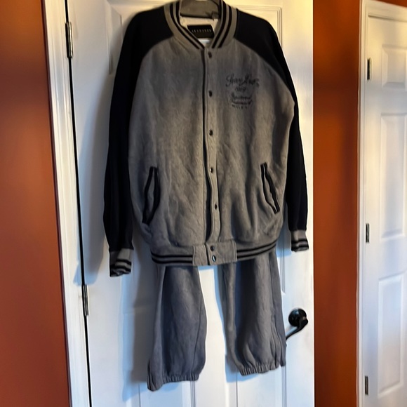 P Diddy Sean John Varsity Button Jacket Sweatsuit set Men’s - Picture 1 of 11